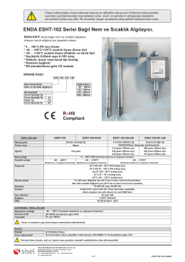 ENDA ESHT-102 Serisi Bağıl Nem ve Sıcaklık Algılayıcı.