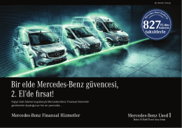 Used1`da "Bir Elde Mercedes-Benz Güvencesi, 2. El`de Fırsat!"