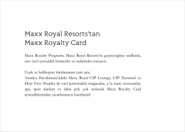 Maxx Royal Resorts`tan Maxx Royalty Card