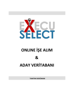ExecuSelect Online İşe Alım ve Aday Veritabanı Sistemi