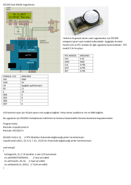 DS1302 Saat Modül Uygulaması: Arduino ile gerçek zaman saati