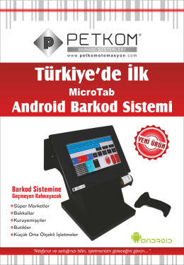 Türkiye`de İlk - petkom barkod sistemleri