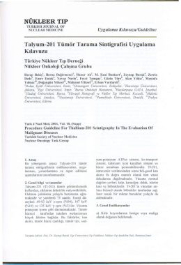 Talyum-201 Tümör Tarama Sintigrafisi