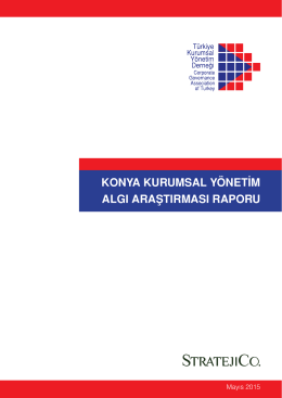 Konya Kurumsal Yönetim Algı Araştırması Raporu - TKYD