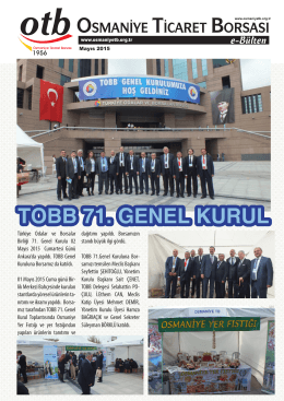 TOBB 71. GENEL KURUL - Osmaniye Ticaret Borsası