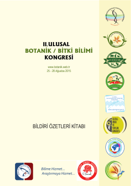 II. Ulusal Botanik Kongresi Bildiri Özetleri Kitabı