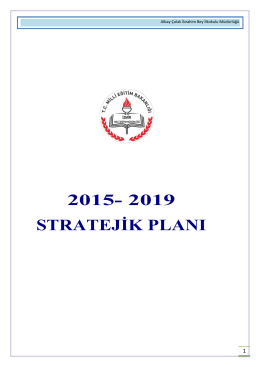 2015- 2019 stratejik planı - İZMİR - URLA