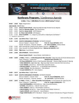 Konferans Programı / Conference Agenda