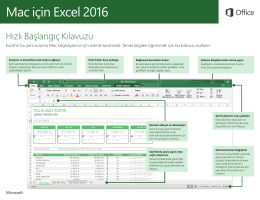 Mac için Excel 2016