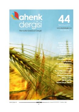 Ahenk Dergisi 44 Temmuz 2015