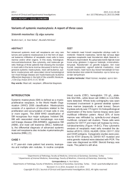 Variants of systemic mastocytosis: A report of three cases