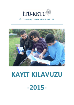 Kayıt Kılavuzu - İTÜ KKTC - İstanbul Teknik Üniversitesi