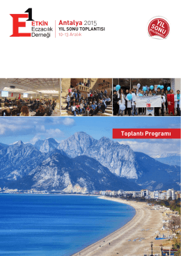 Antalya 2015 - Etkin Eczacılık Derneği