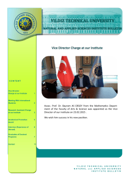 Assoc. Prof. Dr. Bayram Ali ERSOY from the Mathematics Depart