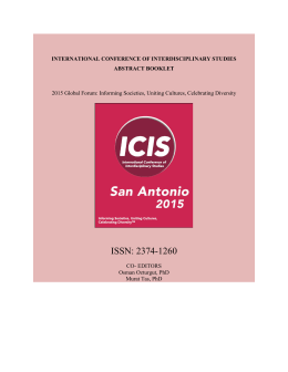 Abstracts - International Conference of Interdisciplinary Studies