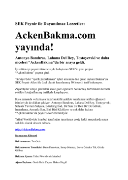 AckenBakma.com yayında! Antonyo Bandıras