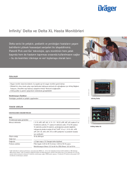 Infinity® Delta ve Delta XL Hasta Monitörleri