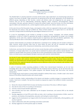 Doc 14.1.1 Proposal TF on eHealth - GA 2015 EFPA`s