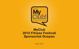 MyClub 2015 Fitness Festivali Sponsorluk Dosyası