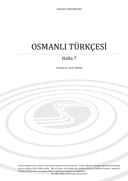 Osmanlı Türkçesinde İmla Kuralları