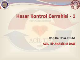 Hasar Kontrol Cerrahisi – 1
