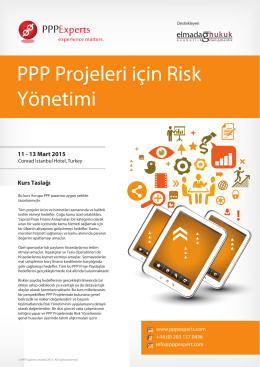 PPP Projeleri için Risk Yönetimi