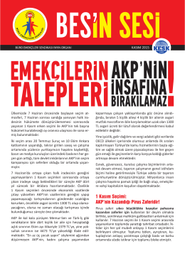1 Kasım Seçimi: AKP`nin Kazandığı Pirus Zaferidir!