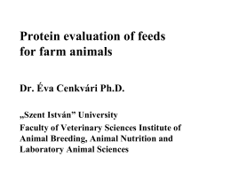 Protein evaluation of feeds for farm animals