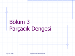 Chapter 3 - Equilibrium of a Particle