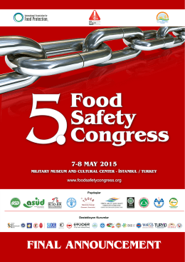 scıentıfıc program - 5. Food Safety Congress