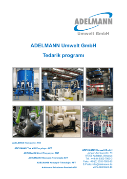 ADELMANN Umwelt GmbH Tedarik programı
