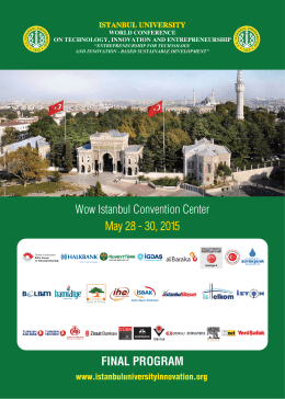 istanbul university - World Conference on Technology, Innovation