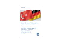 Deutsch-Türkisches Wirtschaftsforum Alman-Türk Ekonomi - TD-IHK