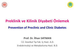 Pre ve- klinik diyabet prevansiyonu