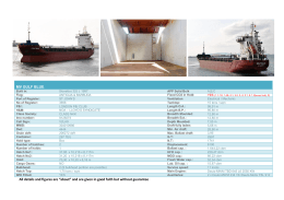 MV GULF BLUE All details and figures are