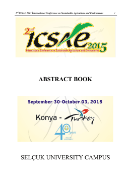 Abstrack Book! - ICSAE 2nd International Conference on