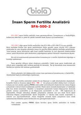 İnsan Sperm Fertilite Analizörü SFA-500-2