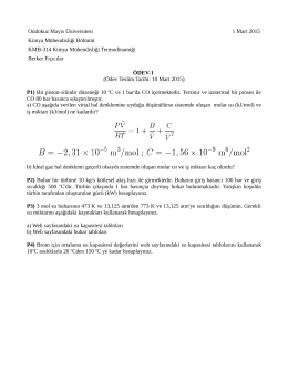 Ödev -1 : Termodinamik 1 tekrarı (pdf, 39 kb, 1.03.2015)