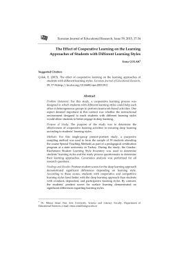 The Effect of Cooperative Learning on the Learning