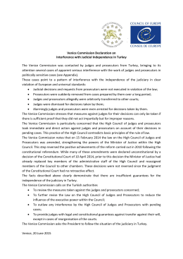 Venice Commission Declaration on Interference with Judicial