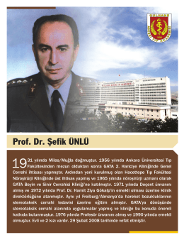 Prof. Dr. Şefik ÜNLÜ