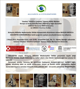 İstanbul ”Dimitrie Cantemir” Romen Kültür Merkezi Avrupa ve Kuzey