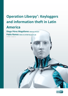 Operation Liberpy`: Keyloggers and information theft in Latin America