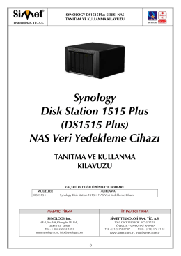 Synology DS1515+ Kullanım Kılavuzu