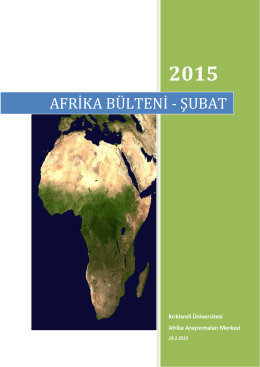 afrika bülteni - şubat - Afrika Araştırmaları Uygulama ve Araştırma