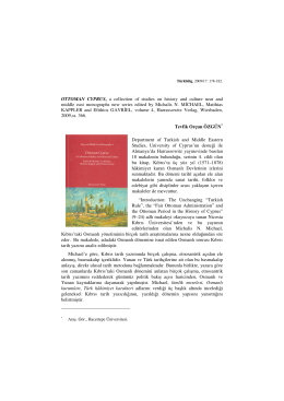 OTTOMAN CYPRUS, a collection of studies on history