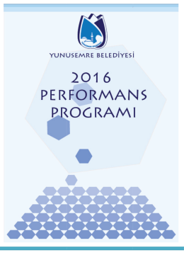 yunusemre belediyesi 2016 performans pro 16 performans programı