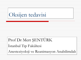 Oksijen tedavisi - İstanbul Üniversitesi İstanbul Tıp Fakültesi