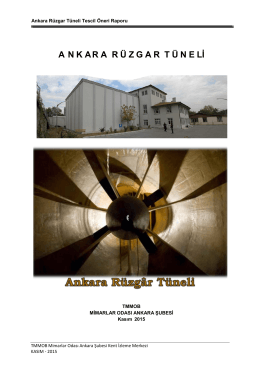 Tescil Başvuru Dosyası - Mimarlar Odası Ankara Şubesi