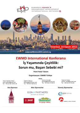 EWMD International Konferansı İş Yaşamında Çeşitlilik: Sorun mu